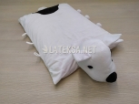 Подушка-игрушка Белая Собака, размер 60x40x5,5 см, фото 1