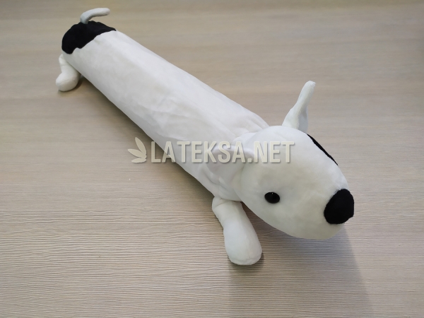 Валик-игрушка Белая Собака, размер 52x10 см